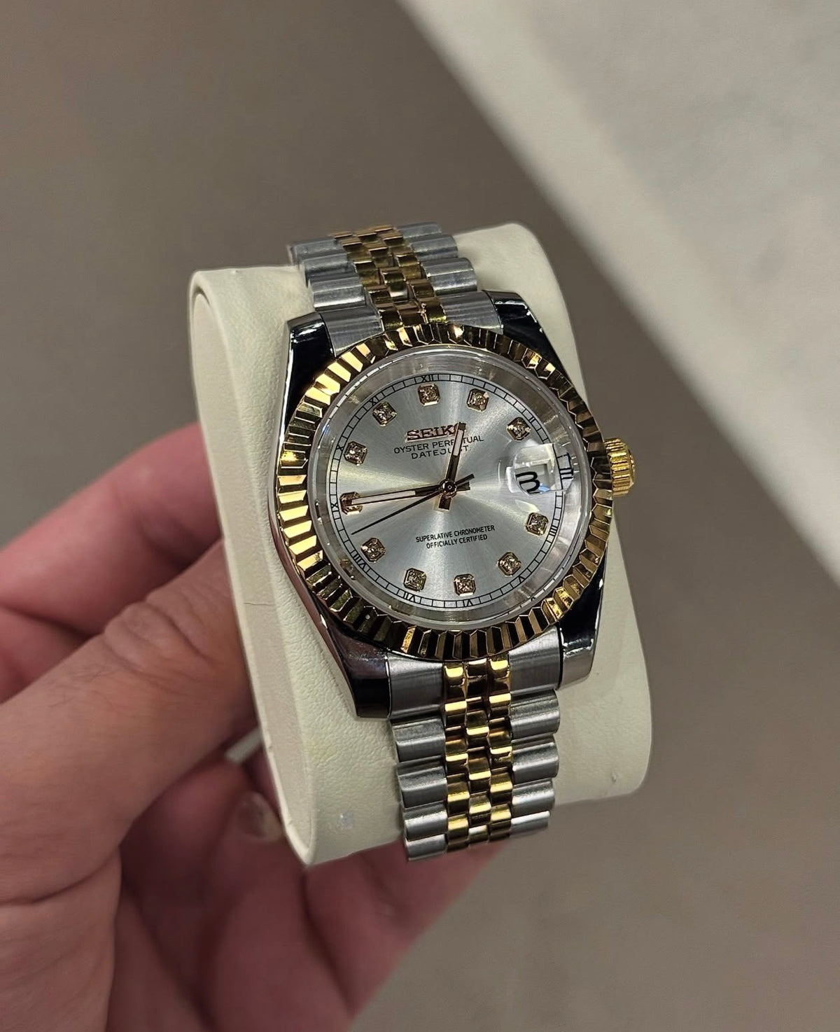 CLÉVJUST | GEMED WHITE GOLD TWO-TONE