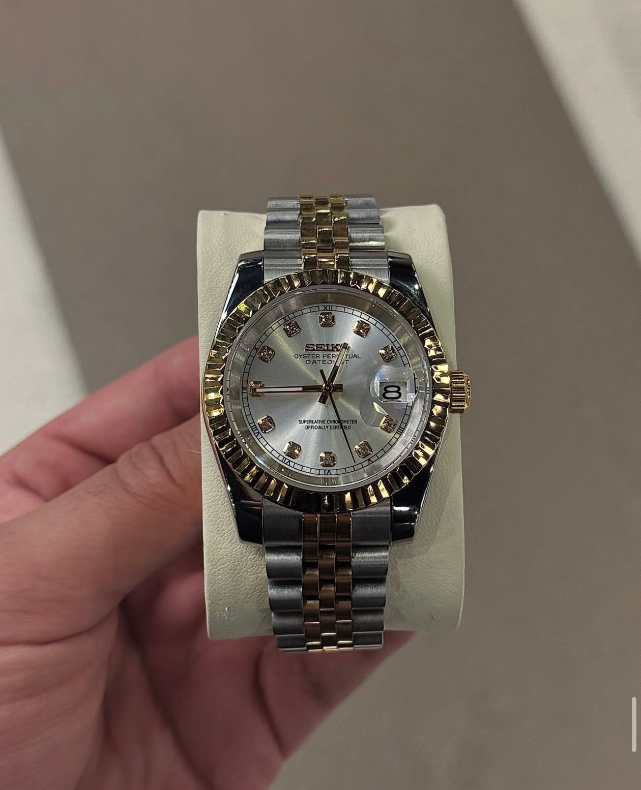 CLÉVJUST | GEMED WHITE GOLD TWO-TONE