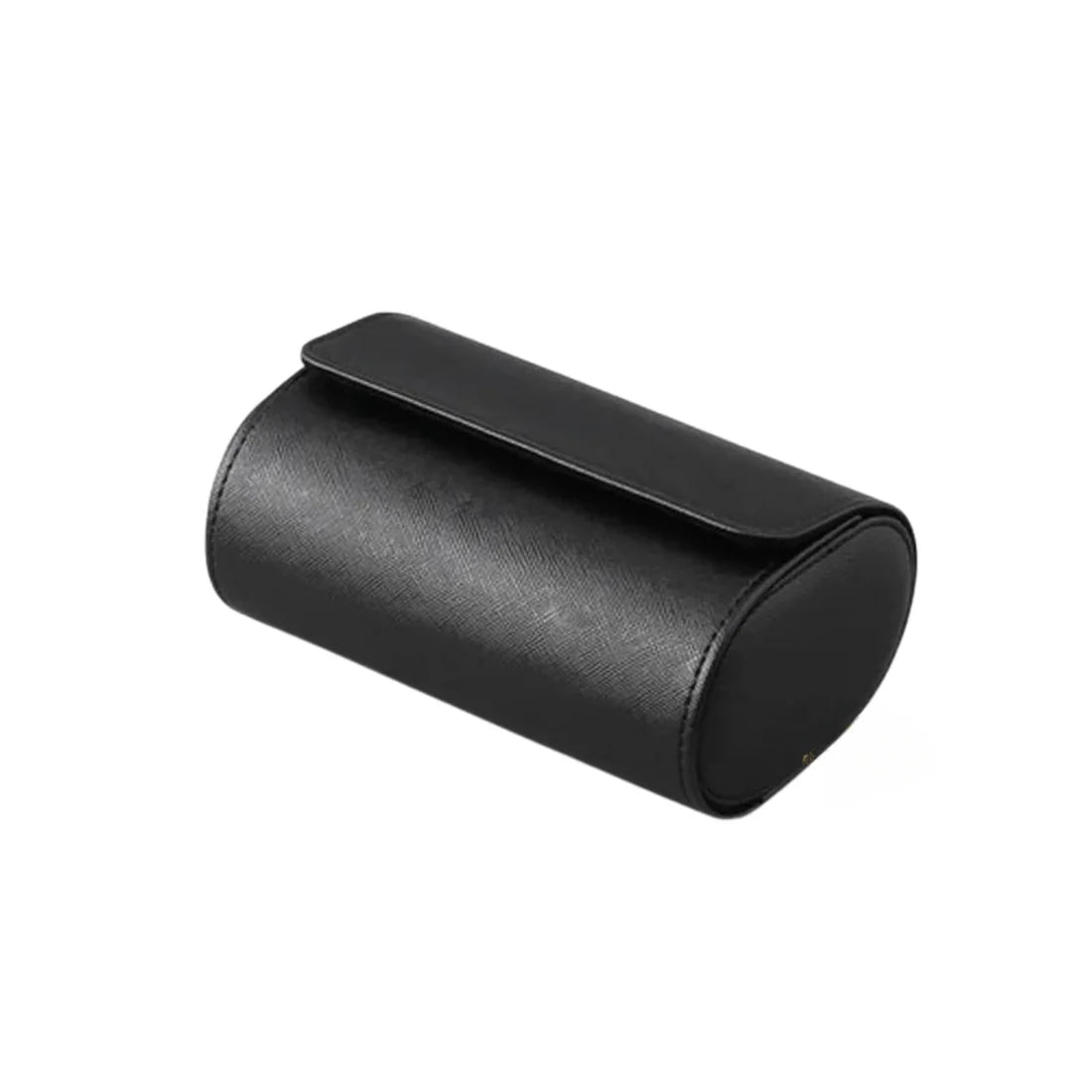 EXCLUSIVE 2-PIECE WATCH TRAVEL CASE SET (BLACK LEATHER)